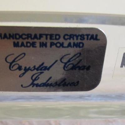 Polish crystal cake plate