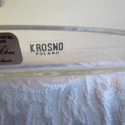 Polish crystal cake plate
