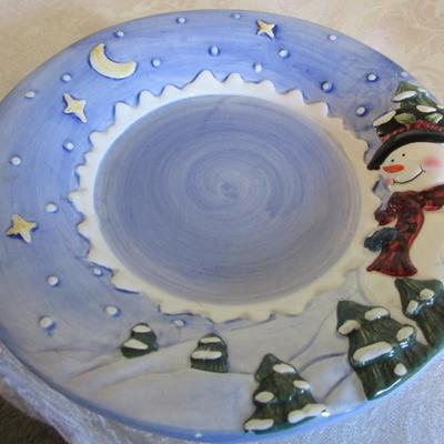 Snowman ceramic large candle holder, Christmas Tree, Christmas storage box, mini tree topper bow, poinsettia ceramic oup& sandwich set