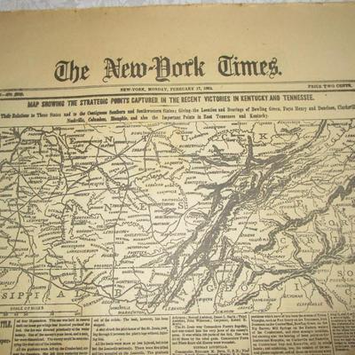 New York Times reprint of several dates during the Civil War and reconstruction