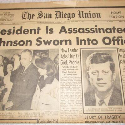 San Diego Union, November 23, 1963
