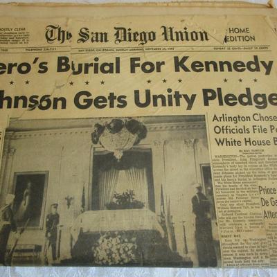 San Diego Union, November 24, 1963