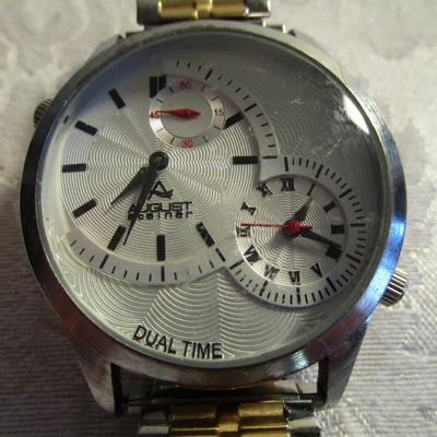 August Steiner dual time men's watch