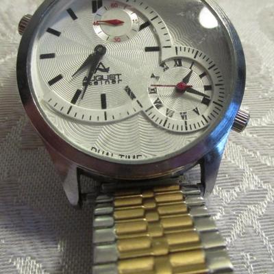 August Steiner dual time men's watch