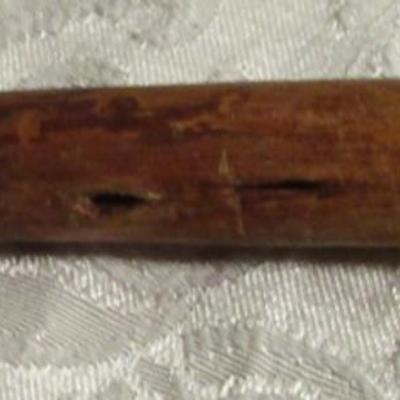 Pointed wood walking stick, EZ pik grabber