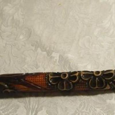 Fox handle walking stick for women, hand carved