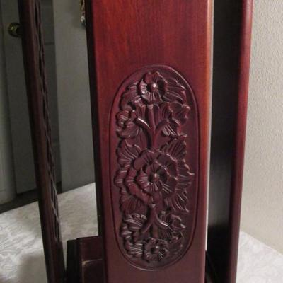 Carved solid wood cane/umbrella stand