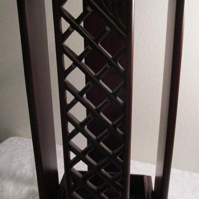 Carved solid wood cane/umbrella stand