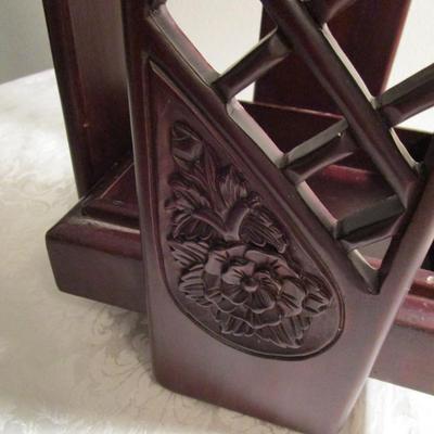 Carved solid wood cane/umbrella stand