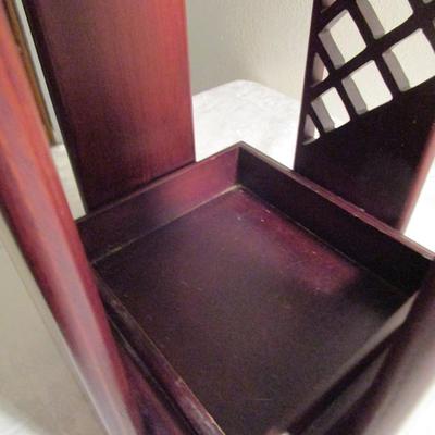 Carved solid wood cane/umbrella stand