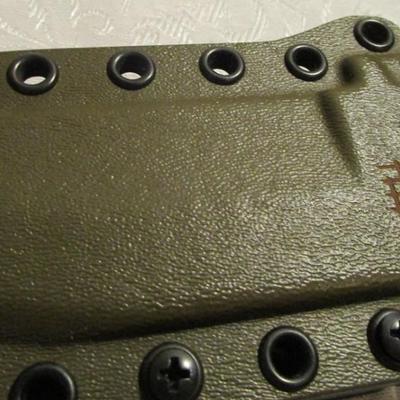 Halfbreed Blades Medium Clearance Knife (MCK-02 OD) K110 D2 recurve drop point blade 