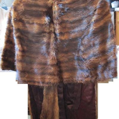 Vintage mink stole, Alaska Fur Co., J. Freidman, Springfield, Mass.
