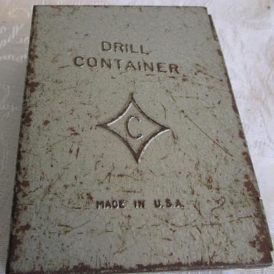 Vintage drill guide, 2 drill bit sets, various sizes