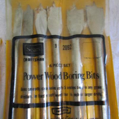 Sears power boring bit set, power wood boring bit set