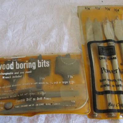 Sears power boring bit set, power wood boring bit set