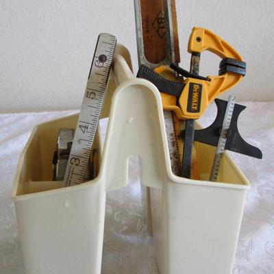 Various measuring tools and levels