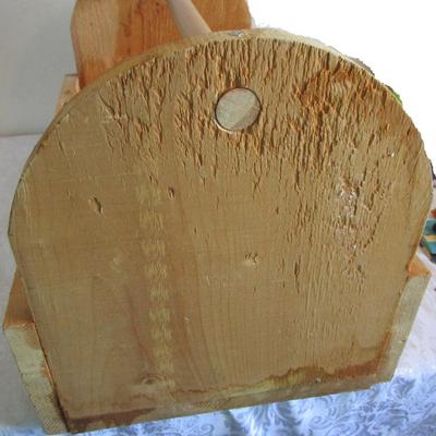 Wood tool box 21-1/2" long x 13" wide x 12-3/4" tall, very sturdy