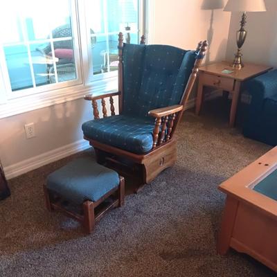 GLIDER AND FOOTSTOOL