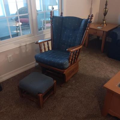 GLIDER AND FOOTSTOOL