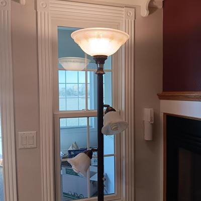VERY NICE, HEAVY 3 LIGHT FLOOR LAMP