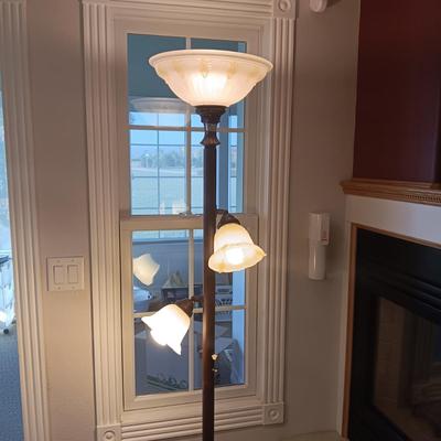 VERY NICE, HEAVY 3 LIGHT FLOOR LAMP