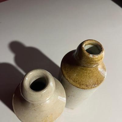 Antique Ginger Beer Stoneware Crockery Bottles (2LR-MG)