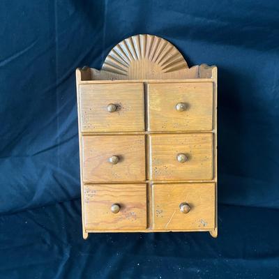 Farmhouse Style Small Wooden Shelf with Drawers & Cho Cho Takahashi Bathroom Set (2K-MG)