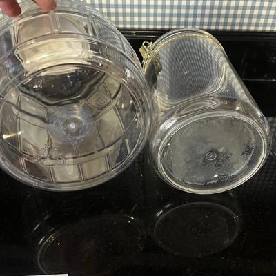 Collection of Glass & Plastic Containers With Lids (2K-MG)