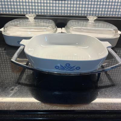 Pyrex, Corning Ware & Anchor Hocking: Blue Casserole Dish & More (2K-MG)