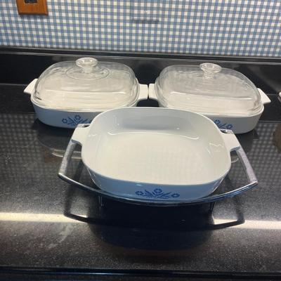 Pyrex, Corning Ware & Anchor Hocking: Blue Casserole Dish & More (2K-MG)