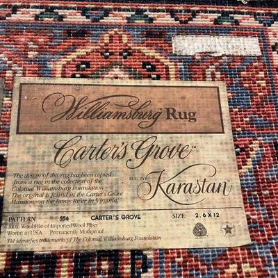 Williamsburg Carter's Grove Runner Rug by Karastan (2H-MG)