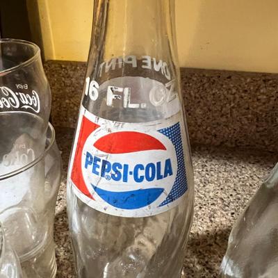 Vintage Coca-Cola Pepsi Glass Lot Coke