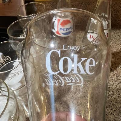 Vintage Coca-Cola Pepsi Glass Lot Coke