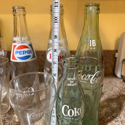 Vintage Coca-Cola Pepsi Glass Lot Coke