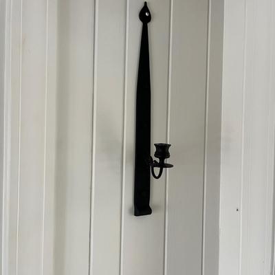 Iron Chandelier, Two Iron Candleholders & Iron Hooks (2KD-MG)