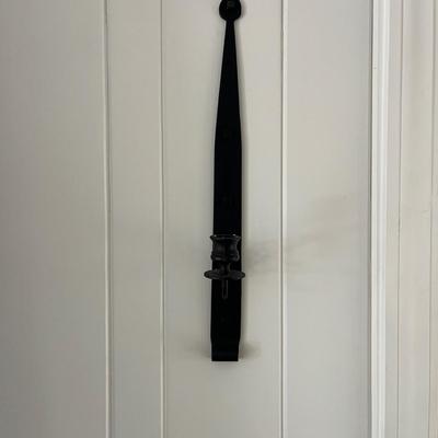 Iron Chandelier, Two Iron Candleholders & Iron Hooks (2KD-MG)