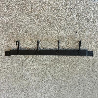 Iron Chandelier, Two Iron Candleholders & Iron Hooks (2KD-MG)