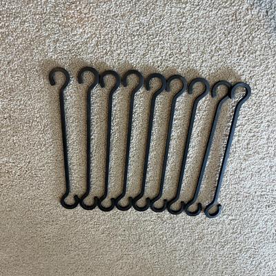 Iron Chandelier, Two Iron Candleholders & Iron Hooks (2KD-MG)