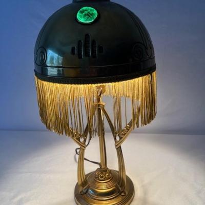 Art Nouveau Brass Parlor Lamp