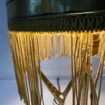 Art Nouveau Brass Parlor Lamp