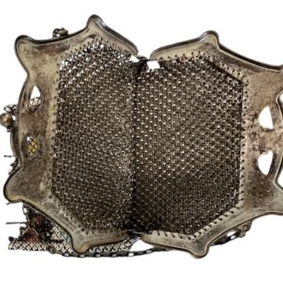 Pair of Enameled Deco Mesh Purses