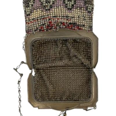 Pair of Whiting & Davis Deco Enameled Mesh Purses
