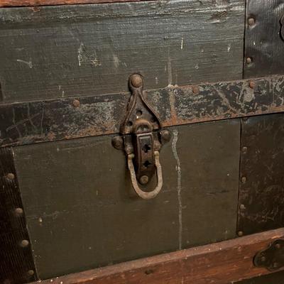 Antique Wood Steamer Trunk
