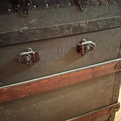 Antique Wood Steamer Trunk