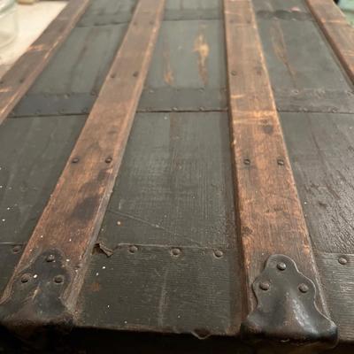Antique Wood Steamer Trunk