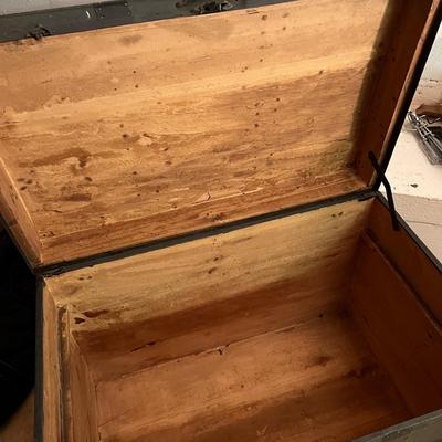 Antique Wood Steamer Trunk