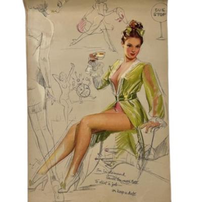Vintage K. Munson Sketch Pad Pin Up Calendars