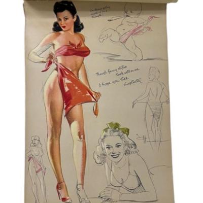 Vintage K. Munson Sketch Pad Pin Up Calendars