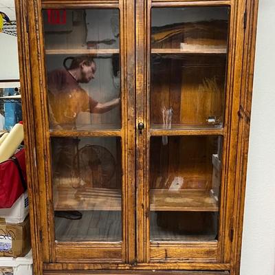 Nineteenth Century Oak Display Cabinet