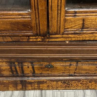 Nineteenth Century Oak Display Cabinet